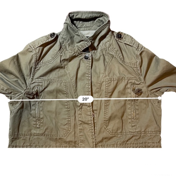 MNG by MANGO Medium Camo Green Drawstring Military Utility Jacket women’s - Picture 9 of 12